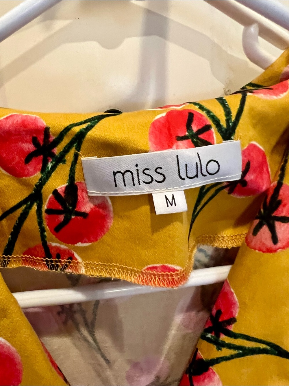 miss lulo Women's Yellow cherry tomato print Dress